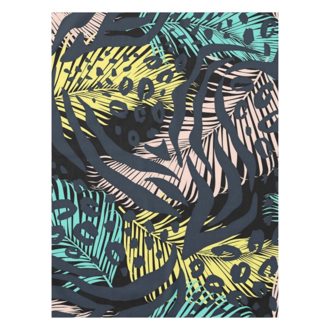 Animal print pattern tablecloth (Front)
