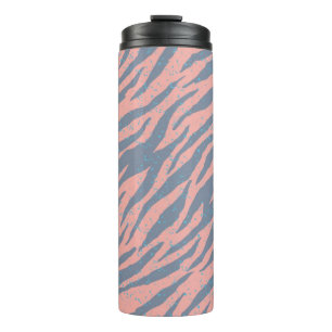 Animal print pattern thermal tumbler