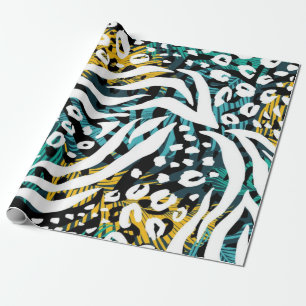 Animal print pattern wrapping paper