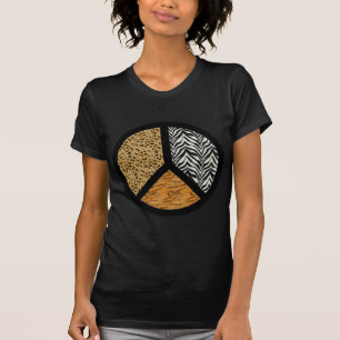 Animal Print Peace Sign T-Shirt