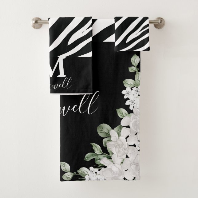 Animal Print Personalized Bath Towel Set (Insitu)