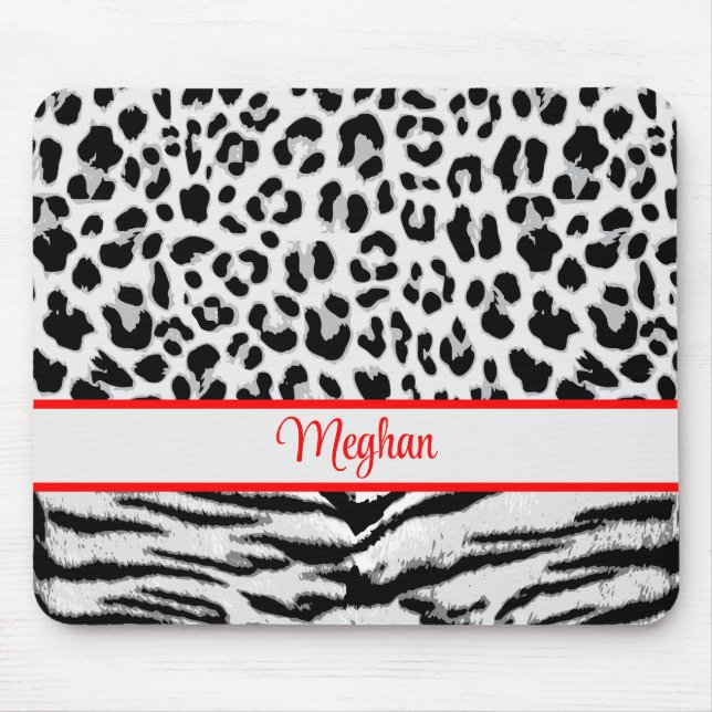 Animal Print Personalized Mousepad (Front)