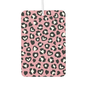 Animal Print, Pink Leopard, Cheetah Spots, Hearts Air Freshener
