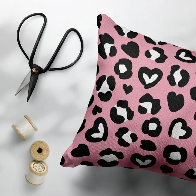 Animal Print, Pink Leopard, Cheetah Spots, Hearts Pillowcase (Creator Uploaded)