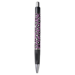 Animal Print, Purple Leopard, Cheetah Spots, Heart Pen