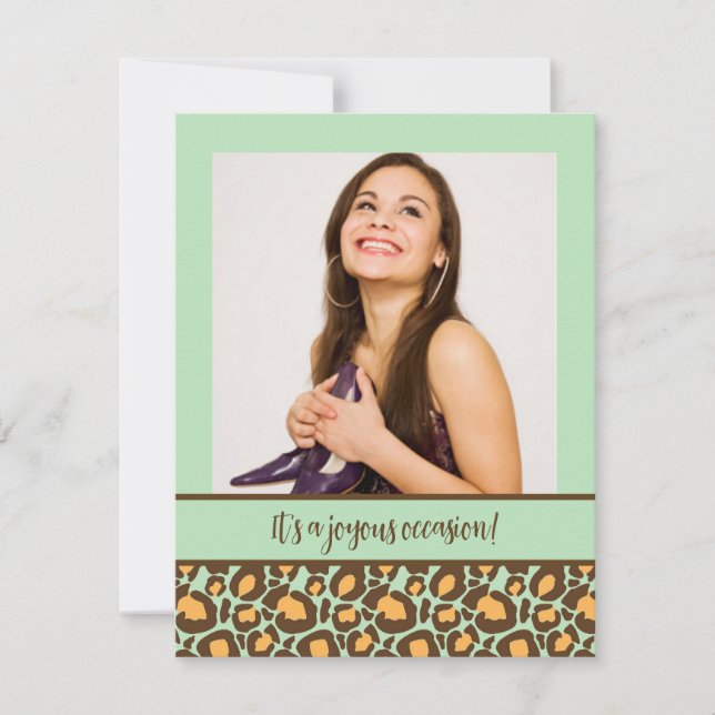 Animal Print Quinceanera Party Invitations (Front)