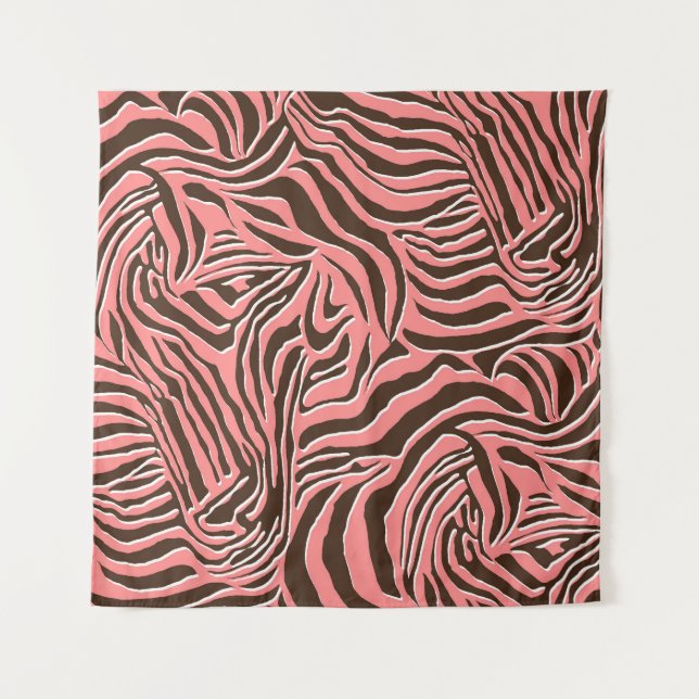 Animal print, seamless zebra pattern. tapestry (Front)