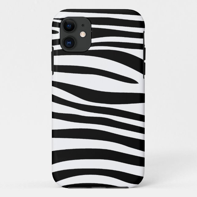 Animal print skin of Zebra (Black, White) Case-Mate iPhone Case (Back)