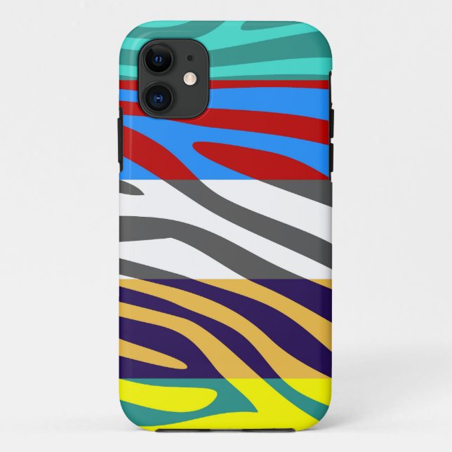 Animal Print Skin Zebra Retro Colourful Pattern 3 Case-Mate iPhone Case (Back)