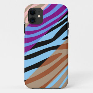 Animal Print Skin Zebra Retro Colourful Pattern 7 iPhone 11 Case