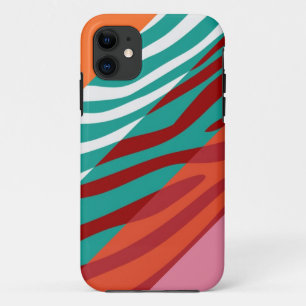 Animal Print Skin Zebra Retro Colourful Pattern 8 iPhone 11 Case