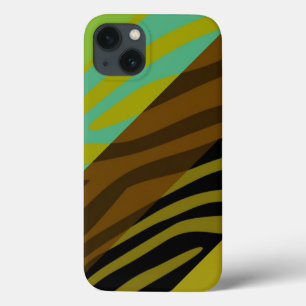 Animal Print Skin Zebra Retro Colourful Pattern 9 iPhone 13 Case