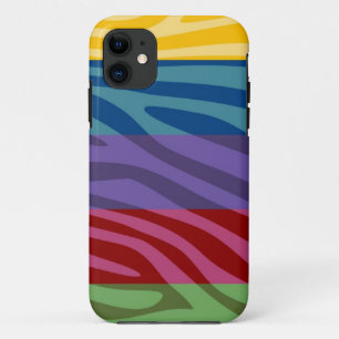 Animal Print Skin Zebra Retro Colourful Pattern iPhone 11 Case