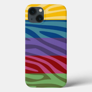 Animal Print Skin Zebra Retro Colourful Pattern iPhone 13 Case