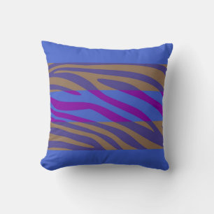 Animal Print Skin Zebra Retro Pattern 10 Throw Pillow