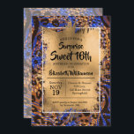 Animal Print Sweet 16th Birthday Invitations<br><div class="desc">A chic wild animal print pattern overlaid with gold faux foil and your birthday party details in chic lettering is great for ANY AGE birthday. COORDINATING items available in our store.</div>