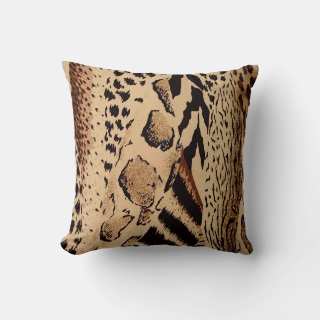 Animal Print Throw Pillow (Front)