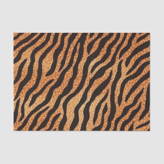 Animal Print Tiger Stripes Pattern Beverage Tissue Paper (Front)