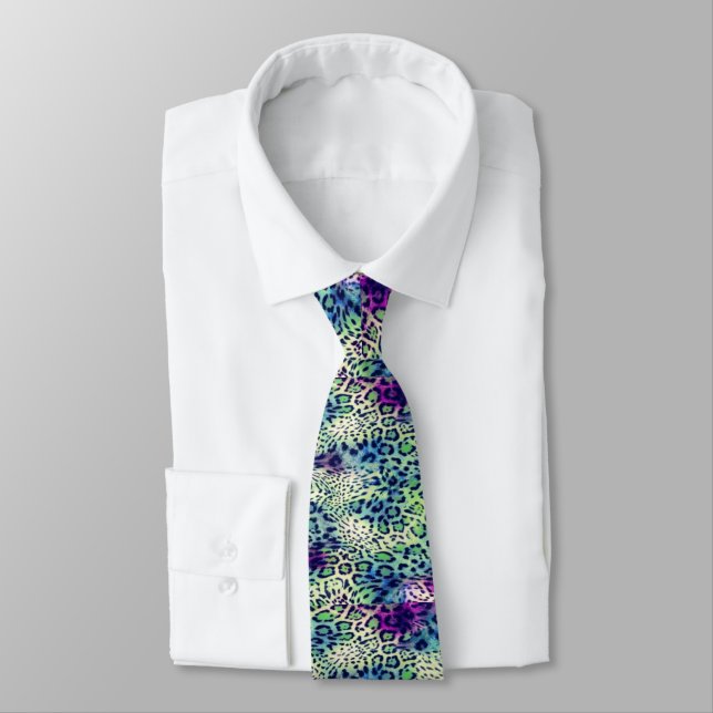 Animal Print Verde y Morado Tie (Tied)