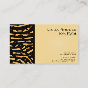 Animal Print Wild Exotic Zebra & Cheetah Leopard Business Card