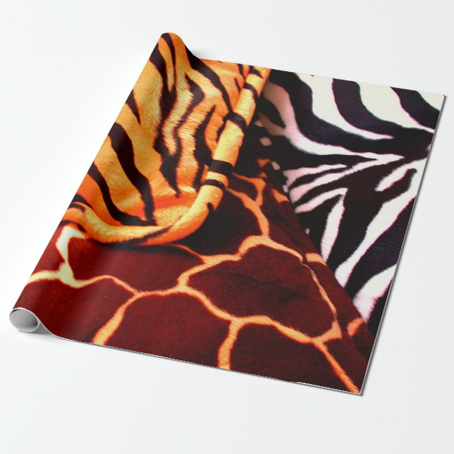 Animal print wrapping paper (Unrolled)