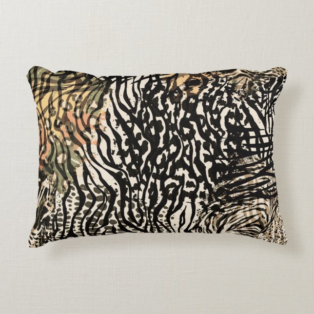 Animal print zebra modern Luxury Accent Pillow (Front)
