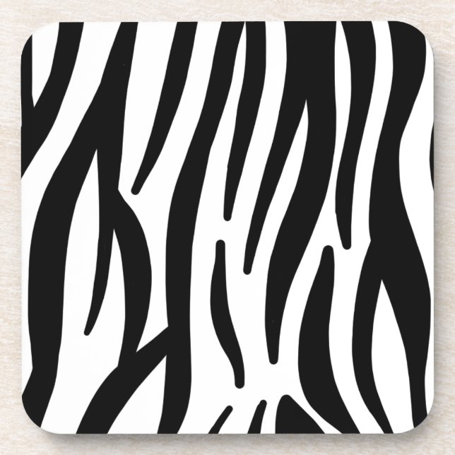 Animal Print Zebra Pattern Coaster (Front)