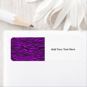 Animal Print, Zebra Stripes - Black Purple