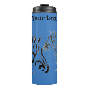 Animal Print Zebras Custom Thermal Tumbler