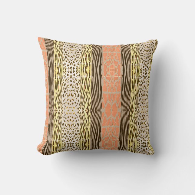  Animal  Printed Zebra Stripe Pillow (Front)