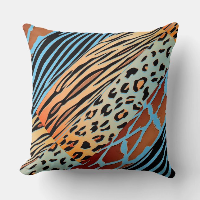   Animal Printed Zebra Stripe Pillow (Front)