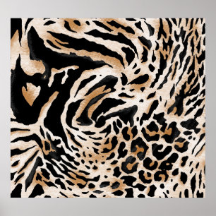 Animal Prints: Leopard Zebra Tiger Poster