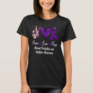 Animal Protection and Welfare Peace Love Hope Purp T-Shirt