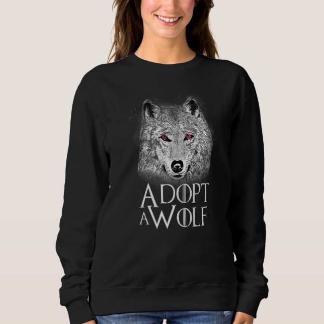 Animal Protector Adopt A Wolf Book References Read Sweatshirt (Front)