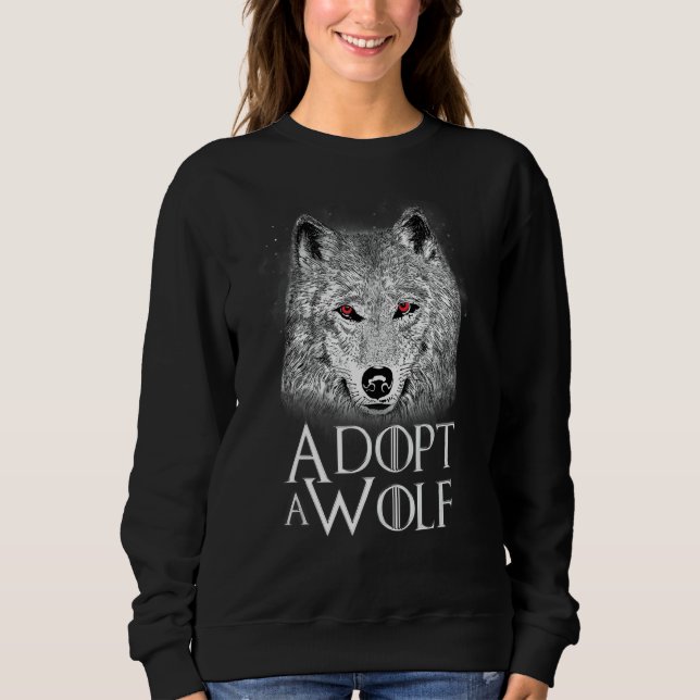 Animal Protector Adopt A Wolf Book References Read Sweatshirt (Front)