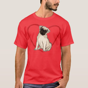 Animal Pug Valentines Day Gift Pug T-Shirt