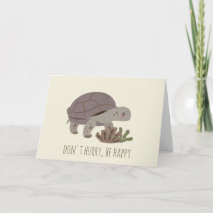 Animal Pun: Don't Hurry Be Happy Note Card