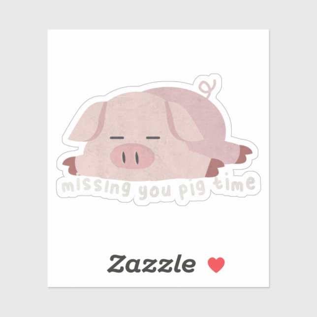 Animal Pun: Missing You Pig Time (Sheet)