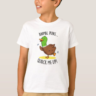 Animal Puns Quack Me Up Funny Duck Pun T-Shirt