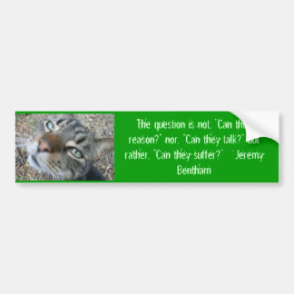 Animal quotes - from Jeremy Bentham bumper sticker