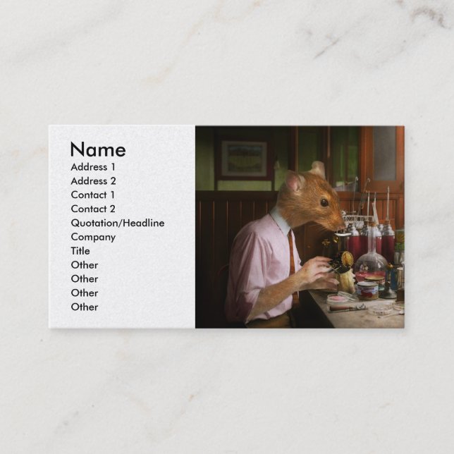 Animal - Rat - The Lab Rat Business Card (Front)