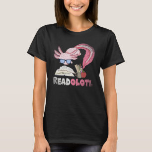 Animal Reading Amphibian Bookworm Readolotl Axolot T-Shirt