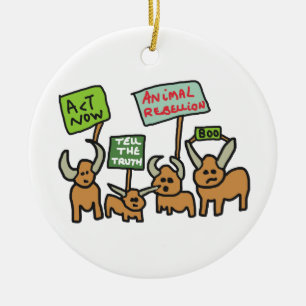 Animal Rebellion Ceramic Ornament