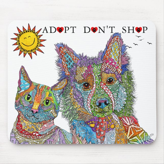 Animal Rescue Adopt Don't Shop  Mouse Pad (Front)