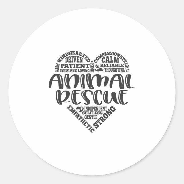 Animal rescue, adopt, foster pet classic round sticker (Front)