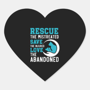 Animal Rescue Animal Rights Animal Adoption Heart Sticker