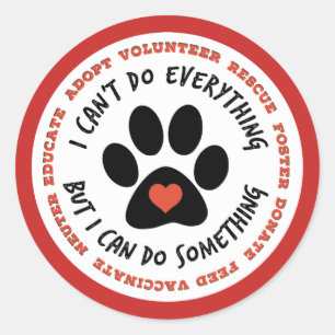 ANIMAL RESCUE Cat Rescue, TNR - I can do something Classic Round Sticker
