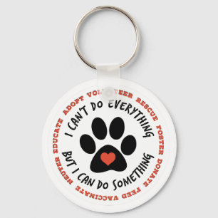ANIMAL RESCUE Cat Rescue, TNR - I can do something Keychain
