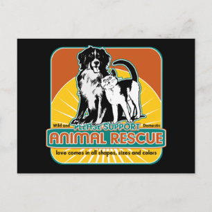 Animal Rescue Dog and Cat Postcard