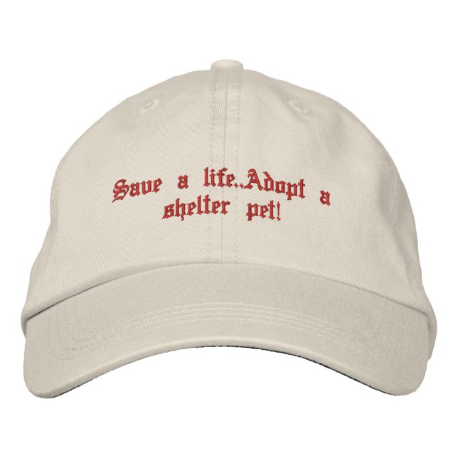 Animal rescue embroidered hat (Front)